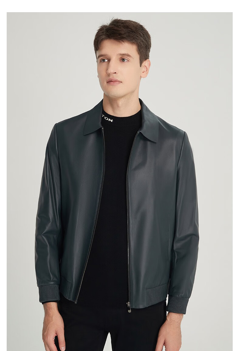 澳林丹顿orrdt皮茄克奢侈品男装春秋新款羊皮革商务休闲男士时尚简约