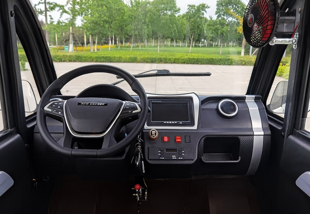 电动四轮车成人新款包邮全封闭接送孩子轿车代步家用新能源 套餐三(锂