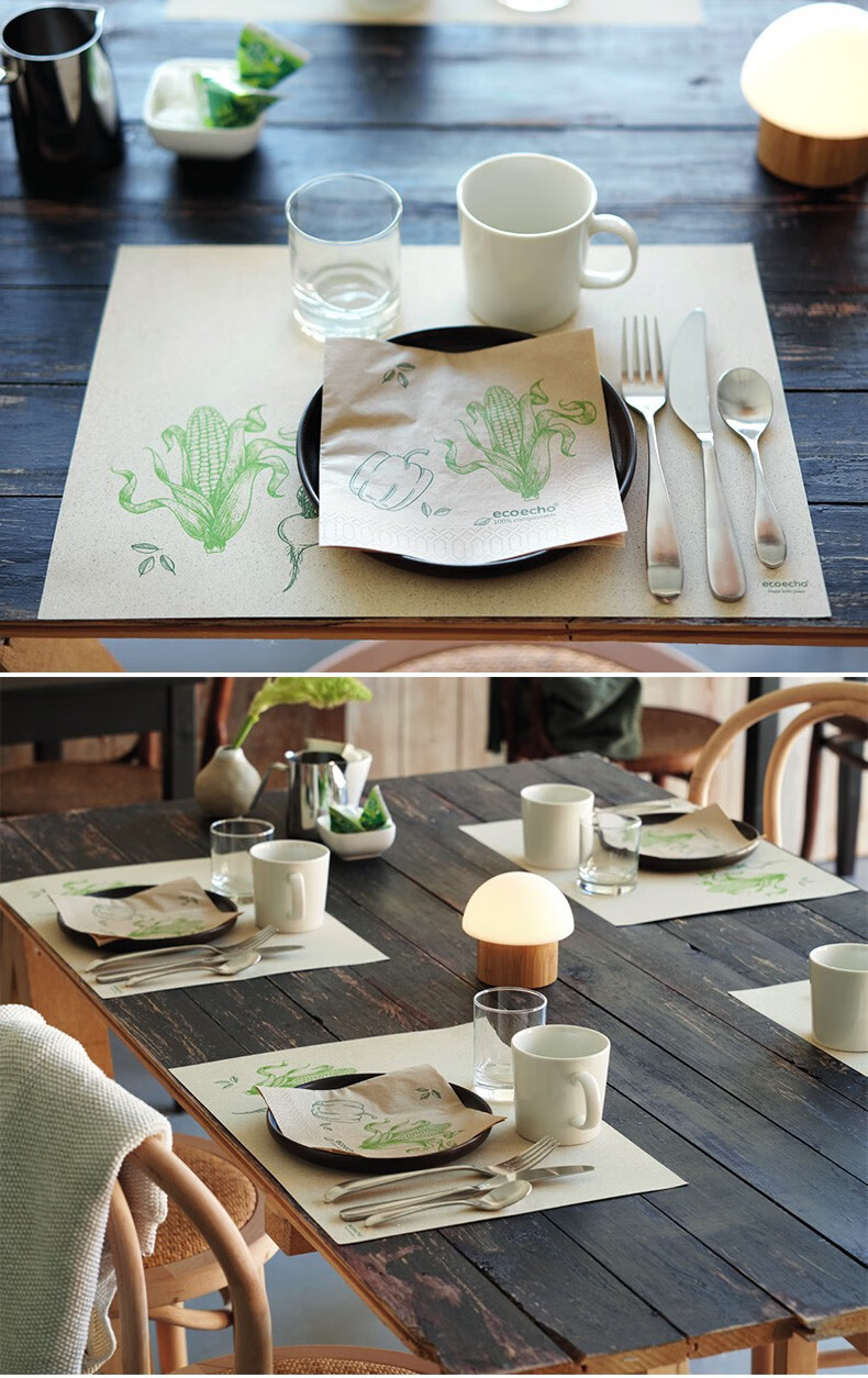 德国原装进口一次性纸餐垫杜霓duni250片大盒中小学生儿童午餐垫餐桌