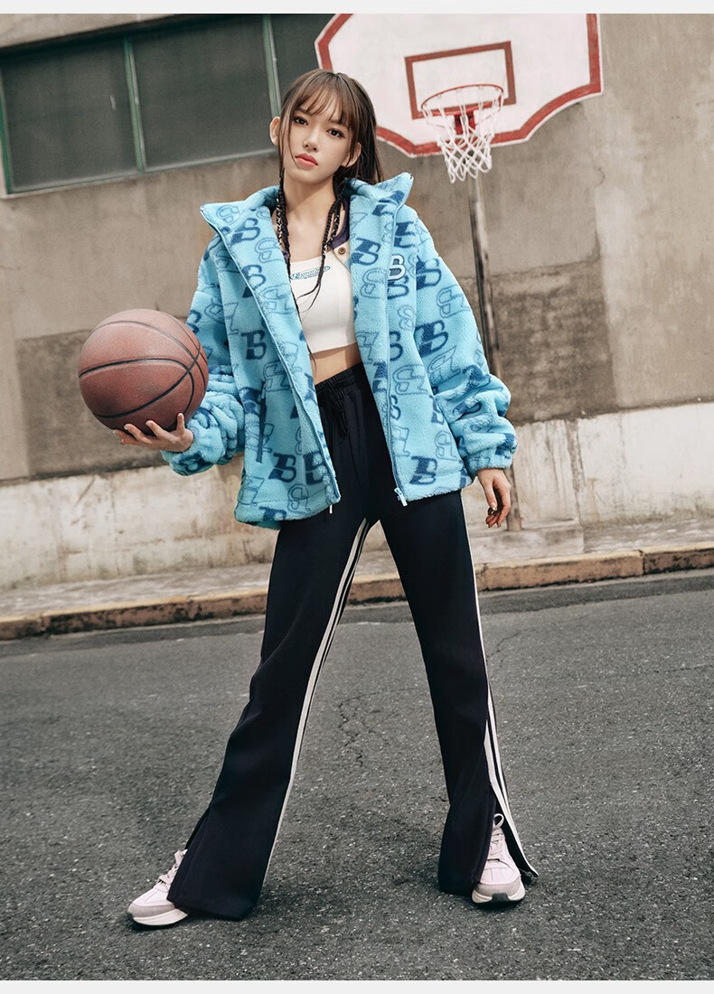 【程潇明星同款】beaster wave 复古潮流满印宽松休闲时尚保暖上衣仿