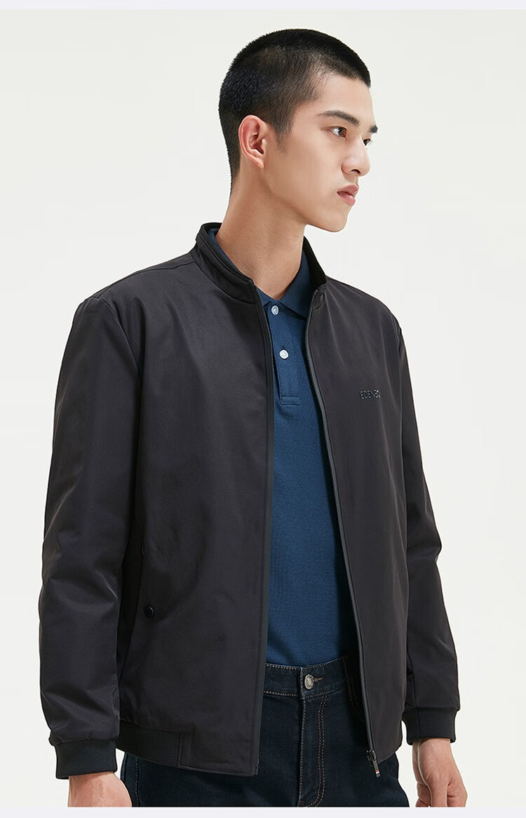 爱登堡男装秋冬季男装立领男休闲夹克外套潮流运动男士长袖夹克外套