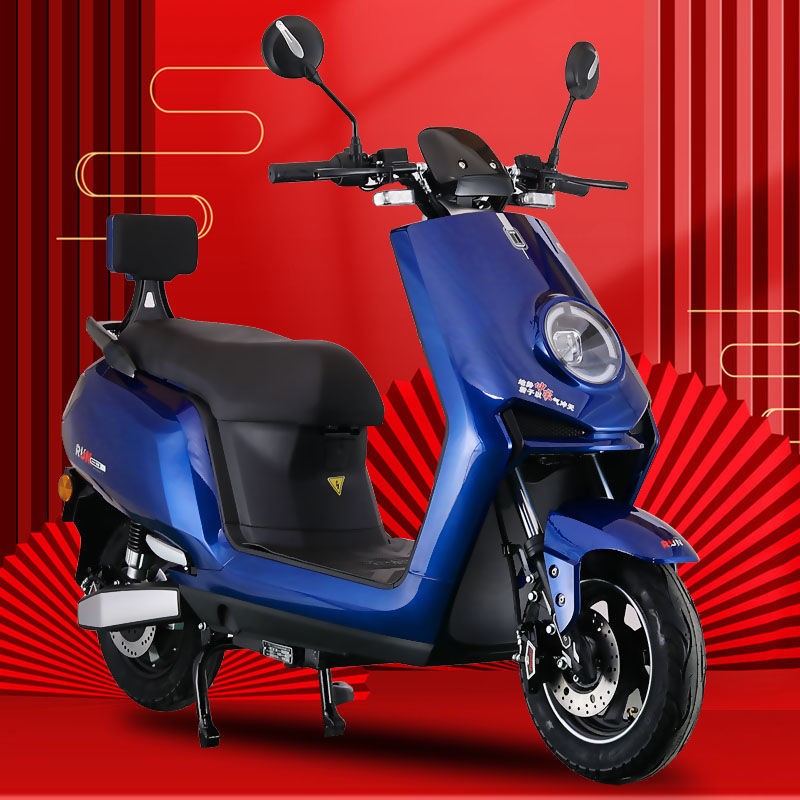 家用电动摩托车电摩 72 成人街车高速强劲续航 必在 蓝色 默认1【图片