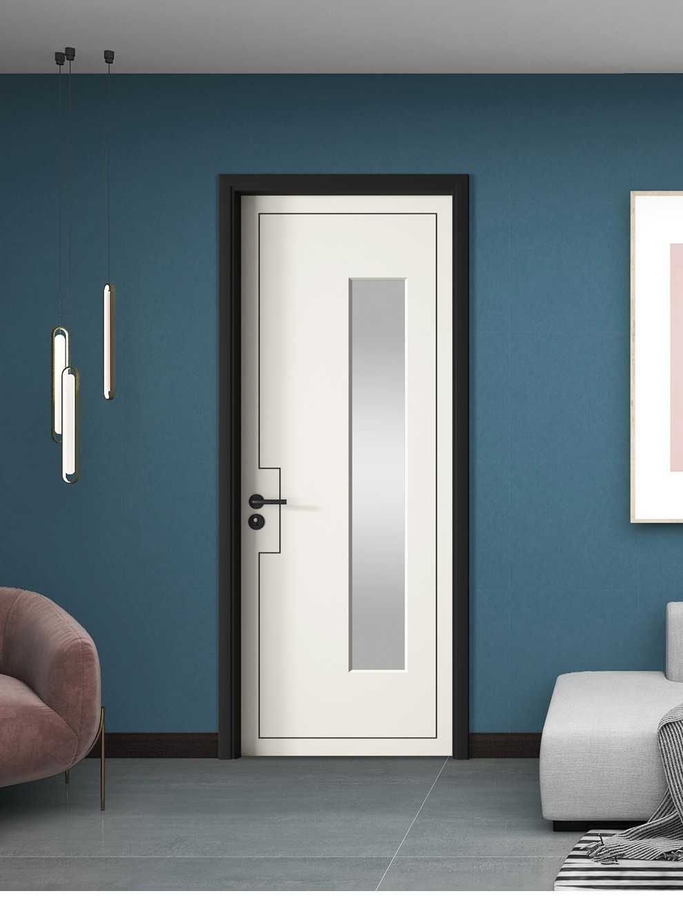 mexin美心蒙迪木门时尚简约室内门环保烤漆木质复合门卧室门房门hy03