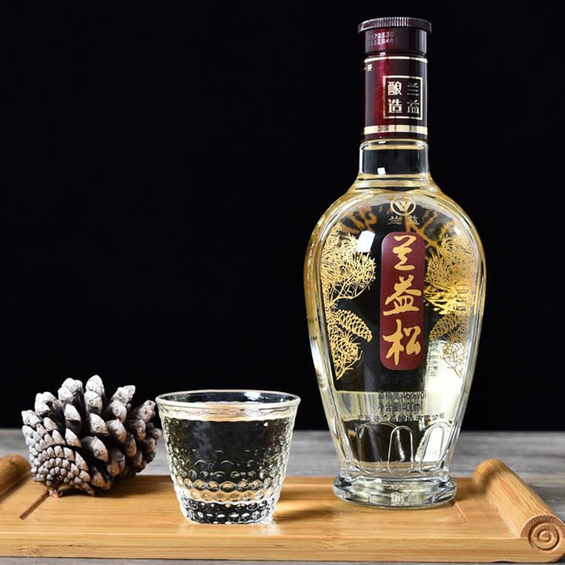 积分兑换小酒兰益松酒云南白酒46度三年兰益松松子露酒百姓口粮酒400