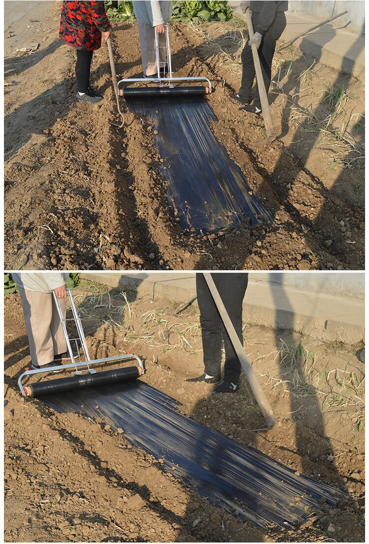 宝沾地膜覆盖机铺地膜机手拉式新款盖地膜机器农用覆地膜机地膜机自动