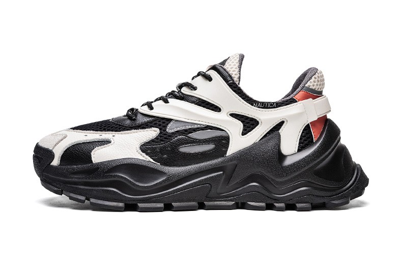 诺帝卡nautica男鞋休闲鞋男士潮流百搭老爹鞋男款韩版跑步运动鞋白色
