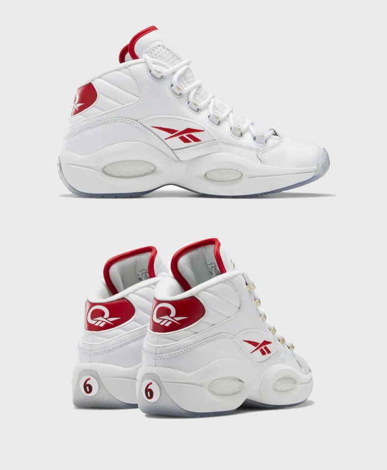 reebok question mid 艾弗森 复古中帮运动篮球鞋 gx0240 41【图片