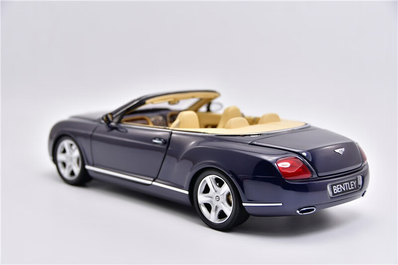 原厂授权118宾利欧陆gtc2006敞篷迷你切代工深蓝合金仿真汽车模型收藏