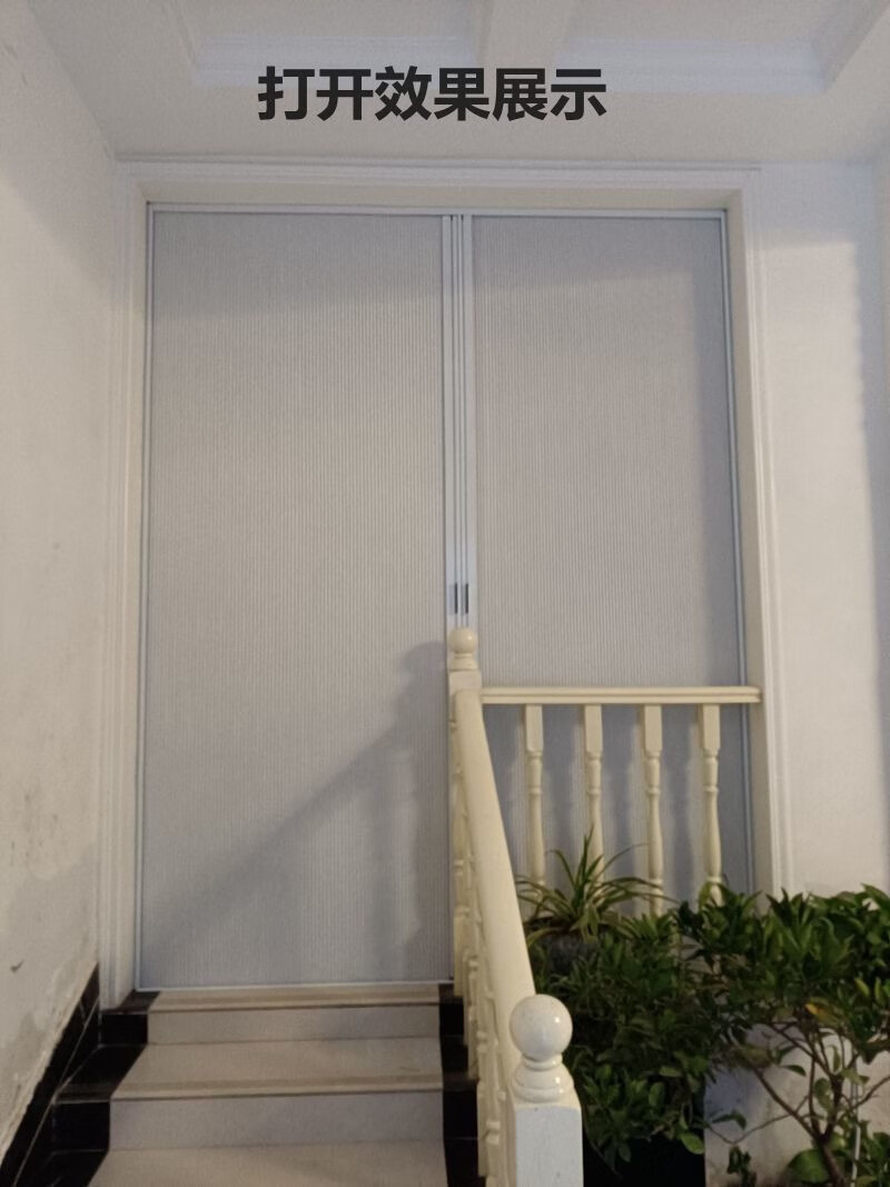 蜂巢折叠门隐形蜂巢帘隔断门客厅室内保温隔热免打孔推拉门客厅卧室