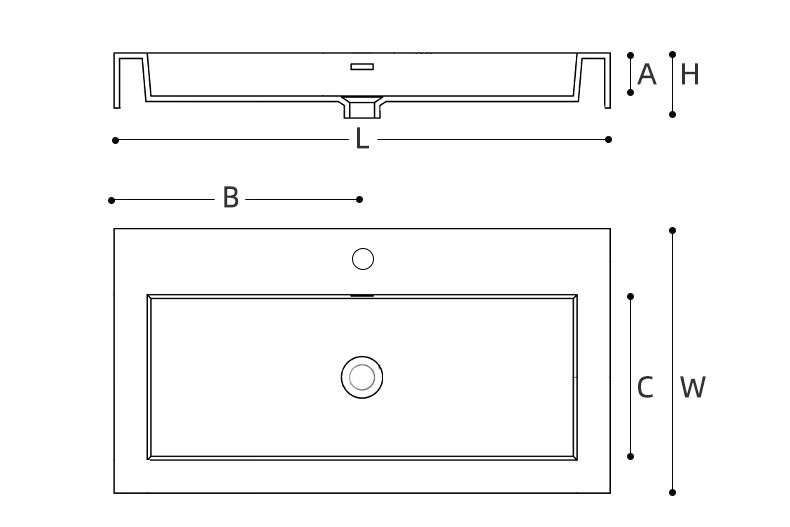 德国doporro简约人造石一体台盆挂墙式洗手盆洗脸盆台上盆大尺寸洗手