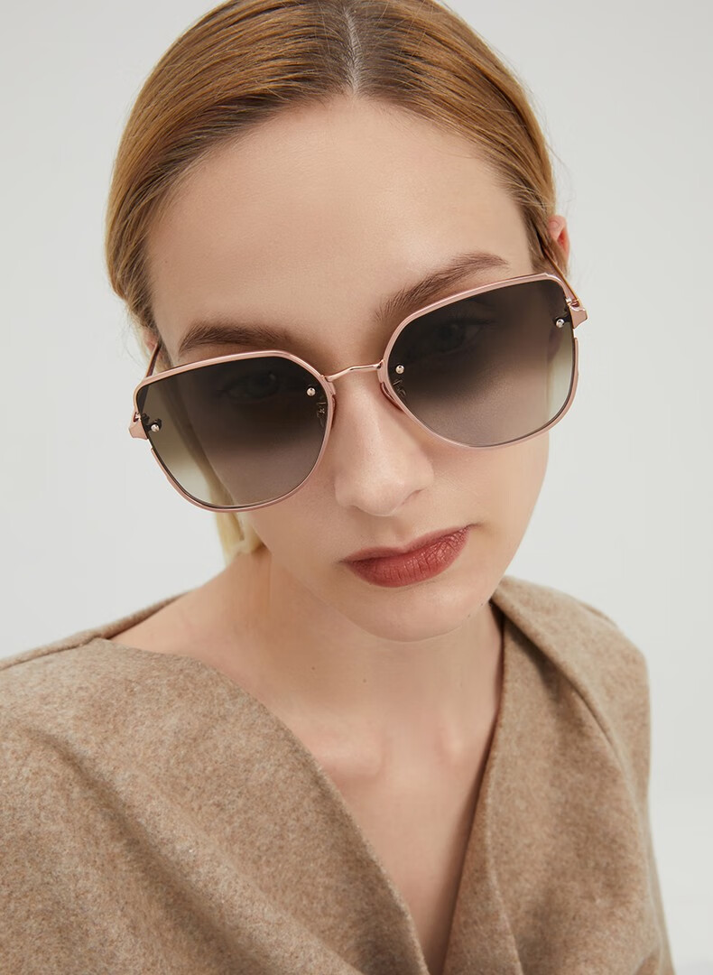 charleskeith21新品ck371280475女士细边框方形太阳眼镜rosegold玫瑰