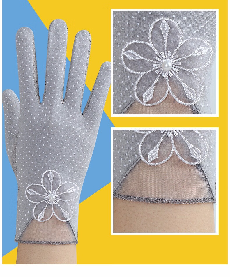 速司汀服饰官方夏季新款蕾丝防晒手套女士短款薄款时尚开车骑车遮阳防