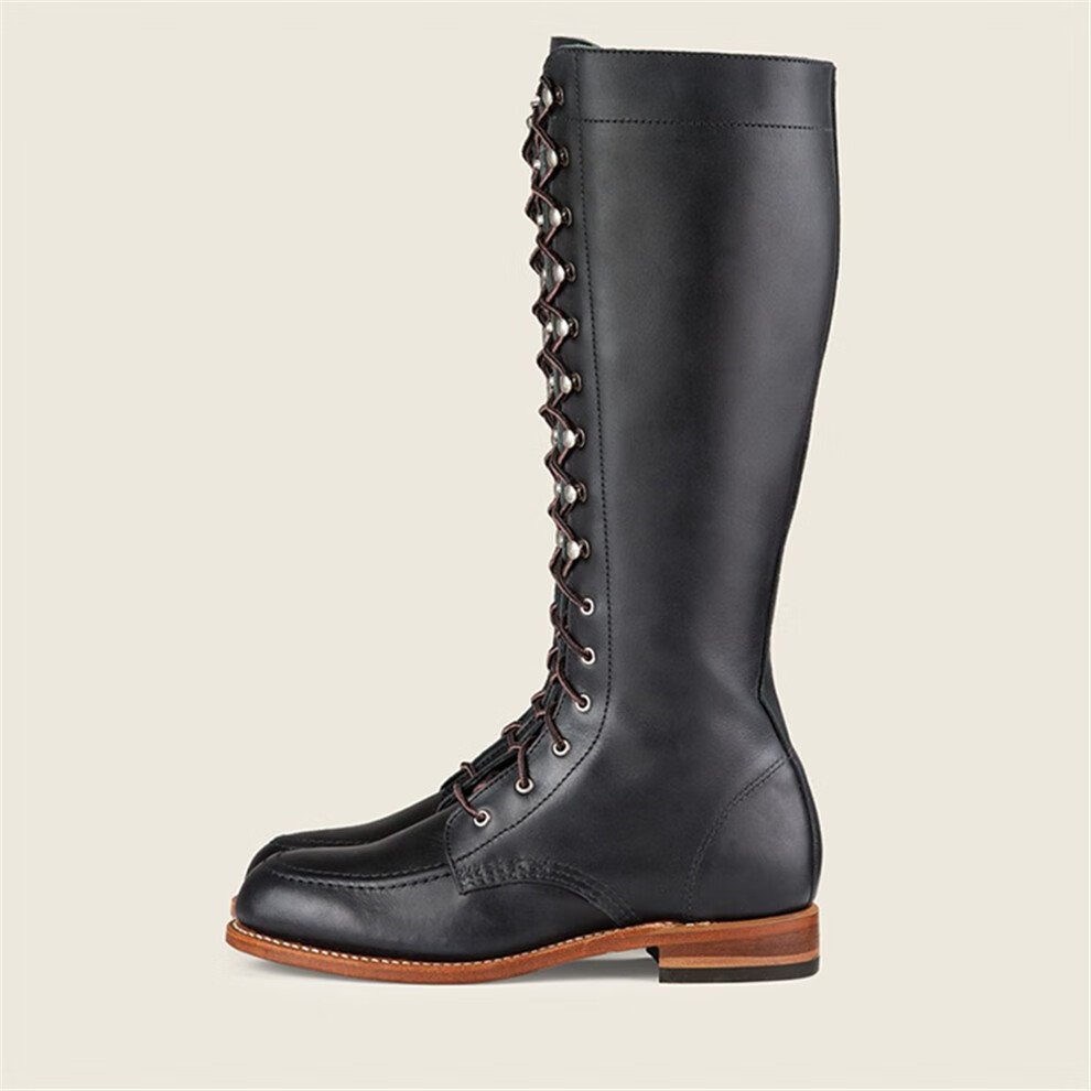 职场,派对适用性别:女鞋跟高度:平跟(≤1cm)类别:靴子鞋面材质:混合