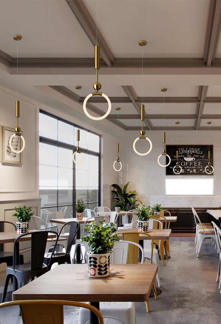 梦泡北欧吧台吊灯创意个性店铺商用圆球床头饭店餐厅奶茶店单头小吊灯