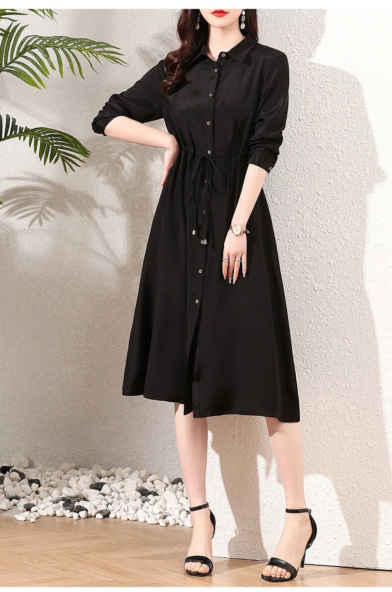 法莎尼亚frshaniah品牌女装连衣裙女中长款2022春季新款气质显瘦裙子