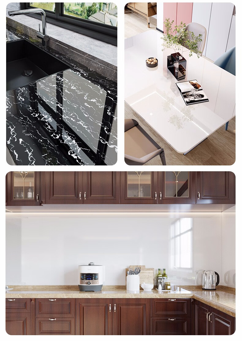 厨房台面贴膜灶台石英石大理石保护膜桌面耐高温加厚家具防油贴纸厨房