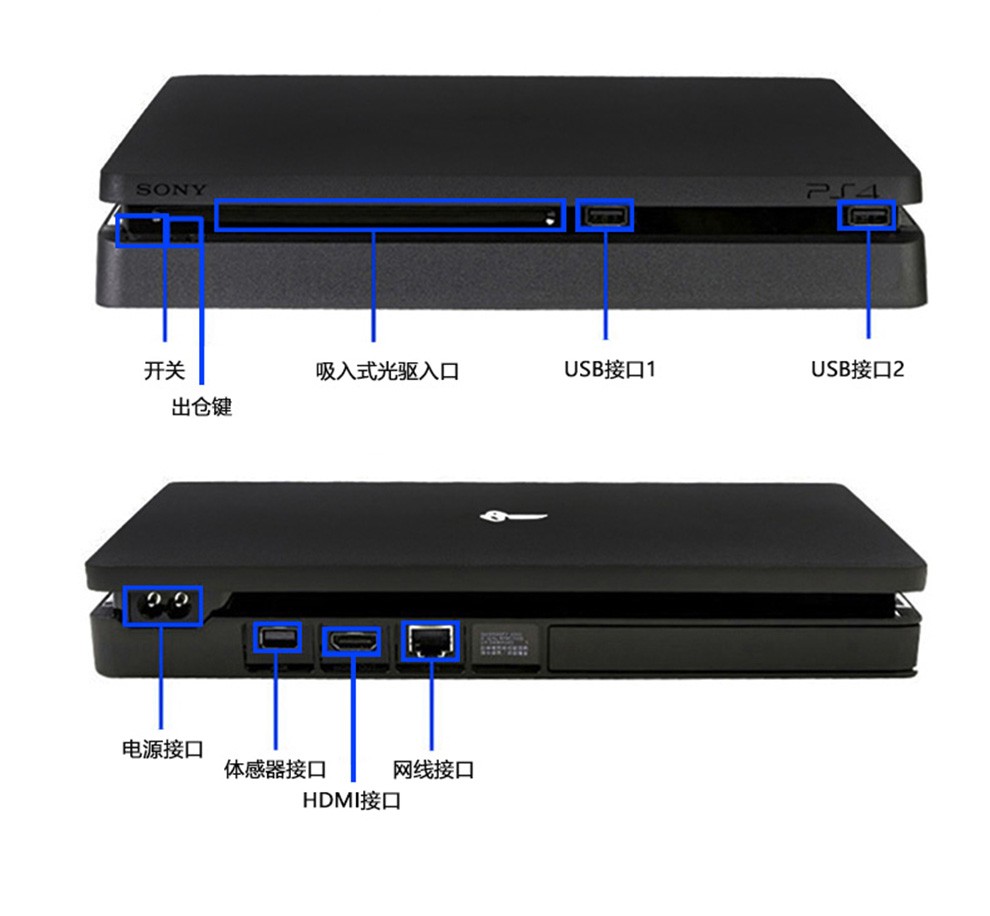 索尼sonyplaystation 4 ps4主机国行家用游戏机全新国行 全新现货