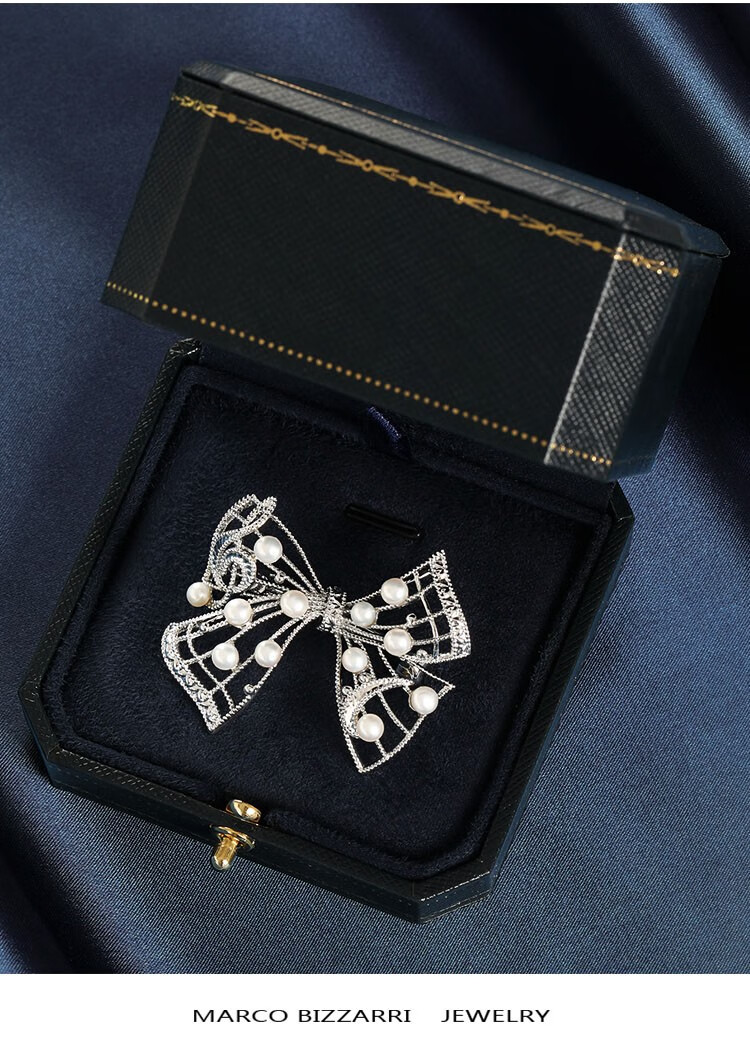 marco bizzarri奢侈品音雅胸针女秋原创蝴蝶结音符高档精致胸花奢华