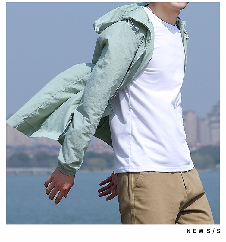 吉普jeep防晒衣男春夏季新款连帽户外速干透气防晒服中青年遮阳防紫外