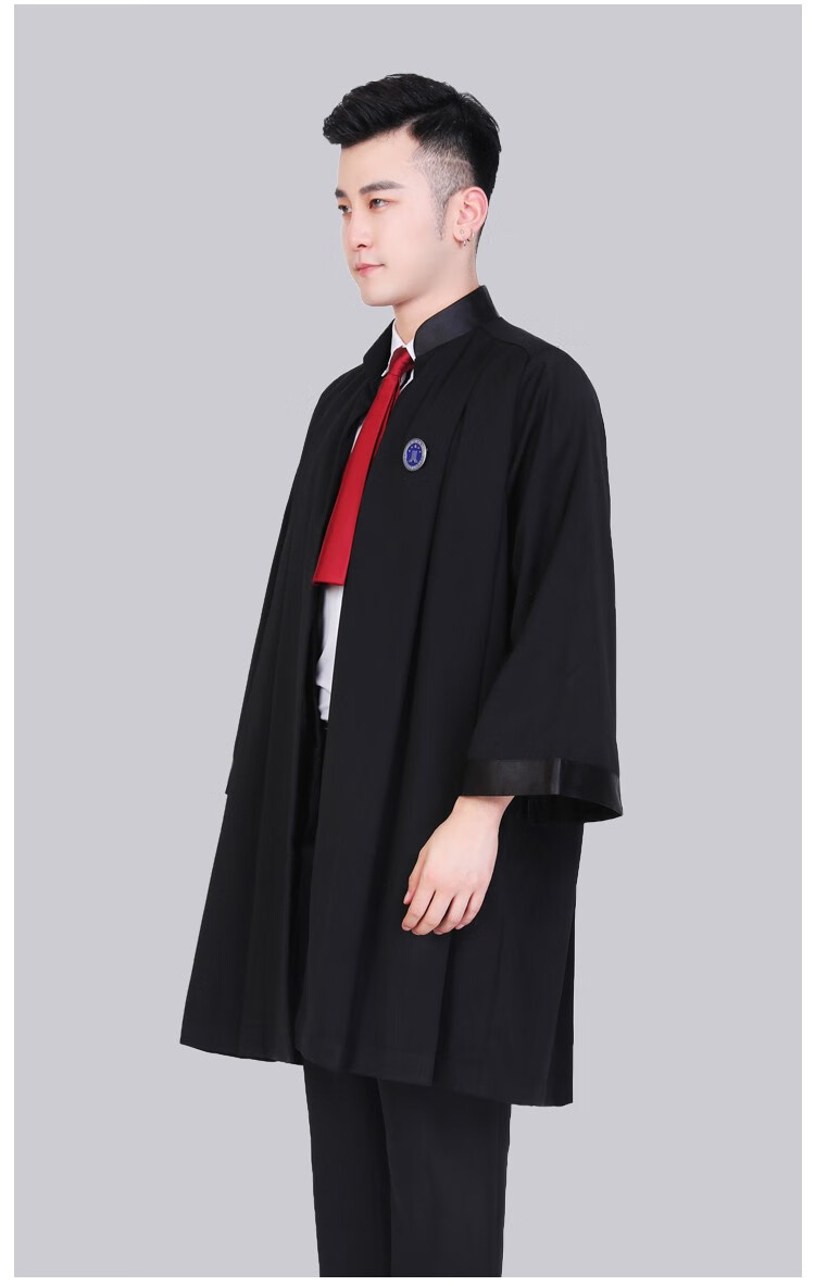 新款律师袍律师出庭服律师服律协标准律师袍男女领带徽章律师袍全套