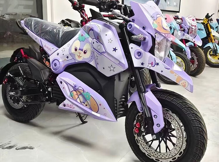 九成新小猴子电摩72v高速电动车带牌跑车小忍者地平线趴赛电瓶车 黑色