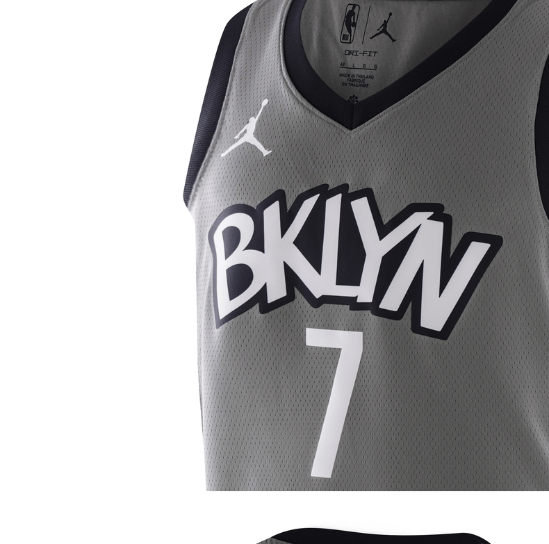 nba篮网队杜兰特球衣sw球迷版篮球运动比赛球衣篮球服腾讯体育xl
