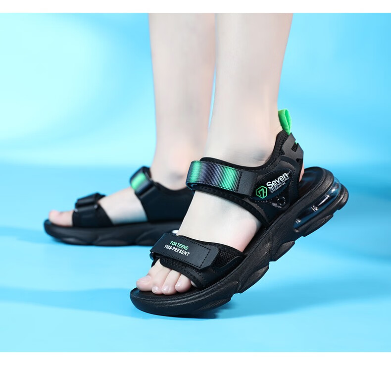 七波辉男童凉鞋2022新款夏季男孩软底防滑透气中大童儿童沙滩鞋子