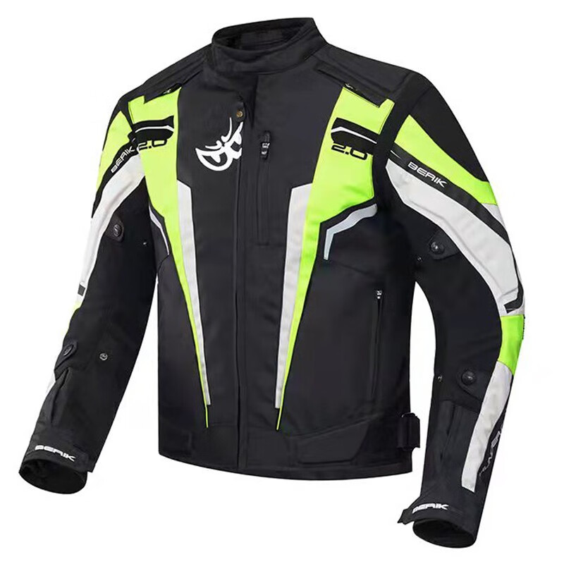 berik大眼摩托车骑行服防摔防护机车赛车防护骑行装备防水保暖冬黑黄m