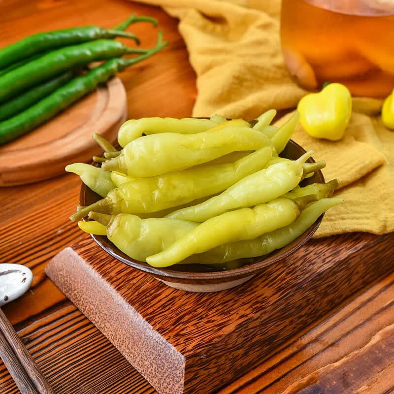 泡椒长辣椒长条辣椒 易宝甜酸脆椒 广西酸嘢酸辣泡椒腌辣椒下饭菜泡椒