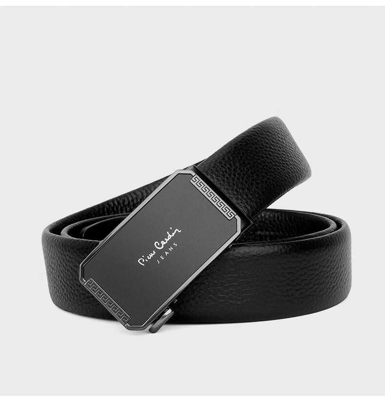 皮尔卡丹(pierre cardin)男士皮带真皮商务自动扣男腰带时尚头层软