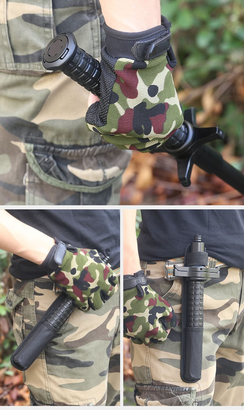 千刀汇加长款挡款四节伸缩机械甩棍车载便携自卫合法防身装备随身用品