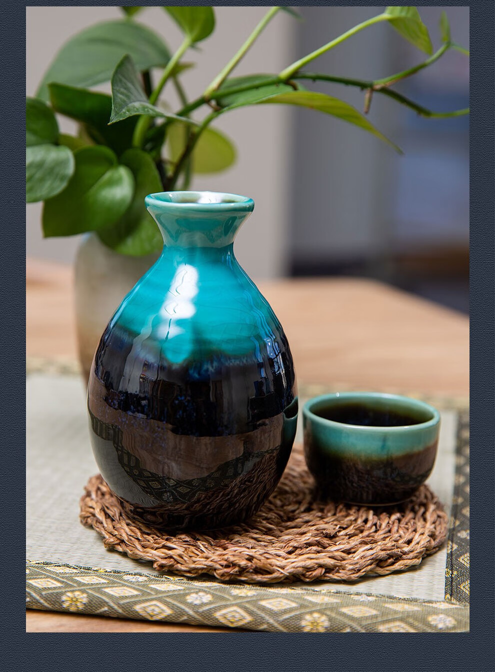 kuning日本原装进口家用酒壶酒盅日式酒具陶瓷白酒清酒壶酒杯窑变