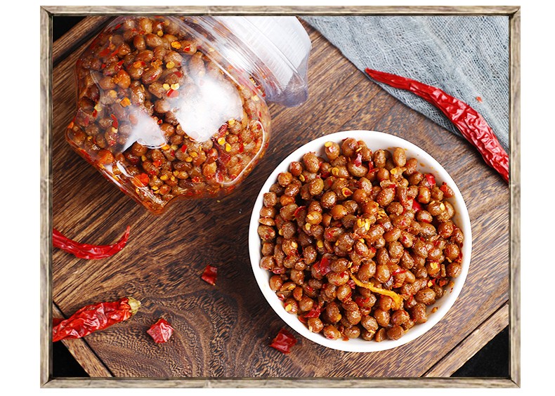 500g湖南新化冷江特产香辣腊八豆调味料下饭菜拌面豆瓣酱豆豉500克