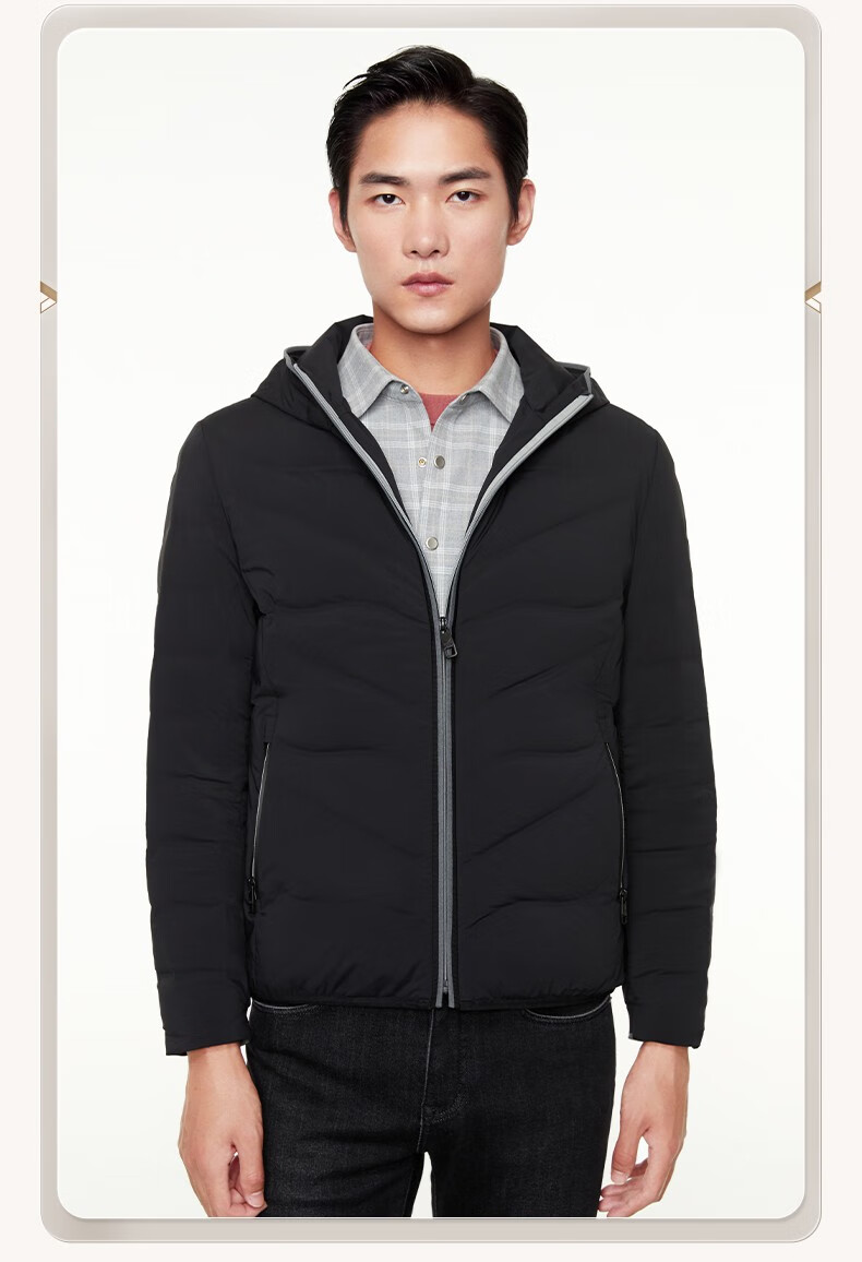 抗菌科技九牧王男装羽绒外套男商场同款2021秋冬新款保暖外套男mhk5a