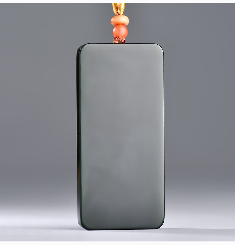 芊乔珠宝和田青玉塔青关公玉牌吊坠忠义千秋玉吊坠男款玉佩玉挂件