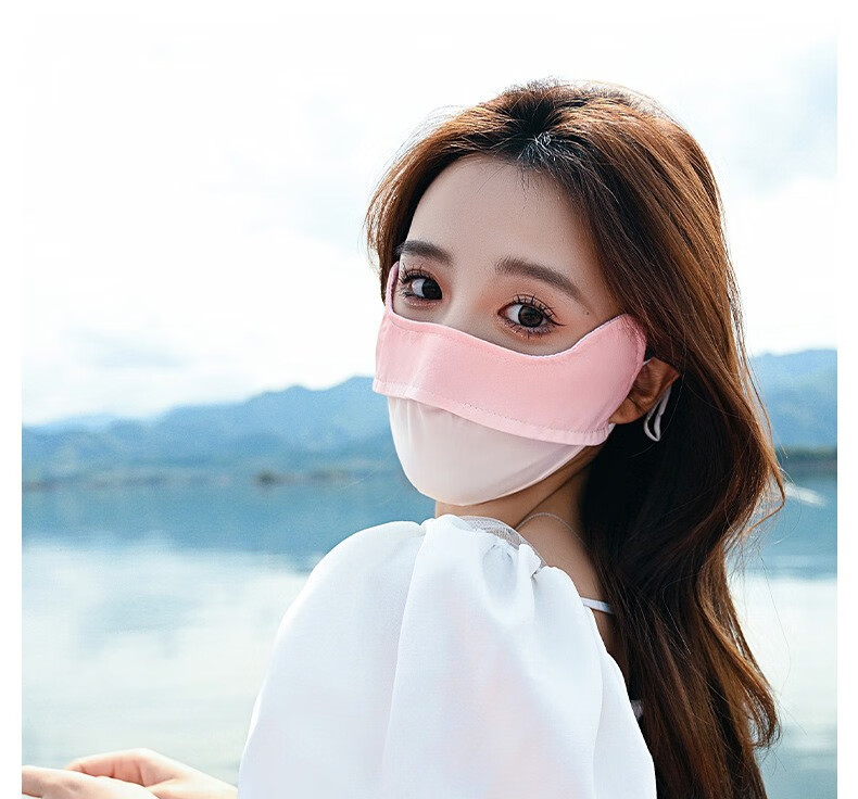 杉沓两个装防晒口罩女夏季户外骑行面罩护脸夏天薄款透气遮阳冰丝护眼