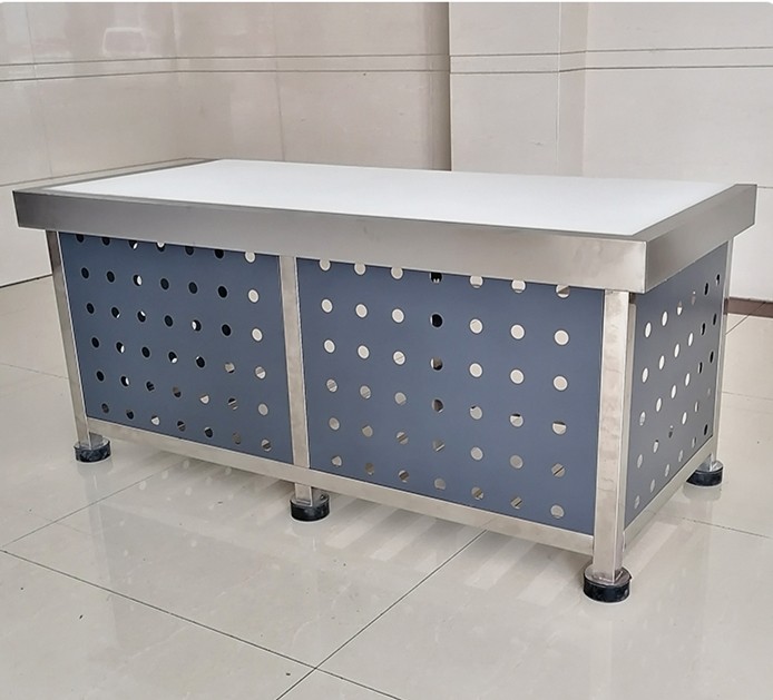 猪肉分割台超市不锈钢切肉剁肉工作台板生鲜分割台猪肉台架子 2000*