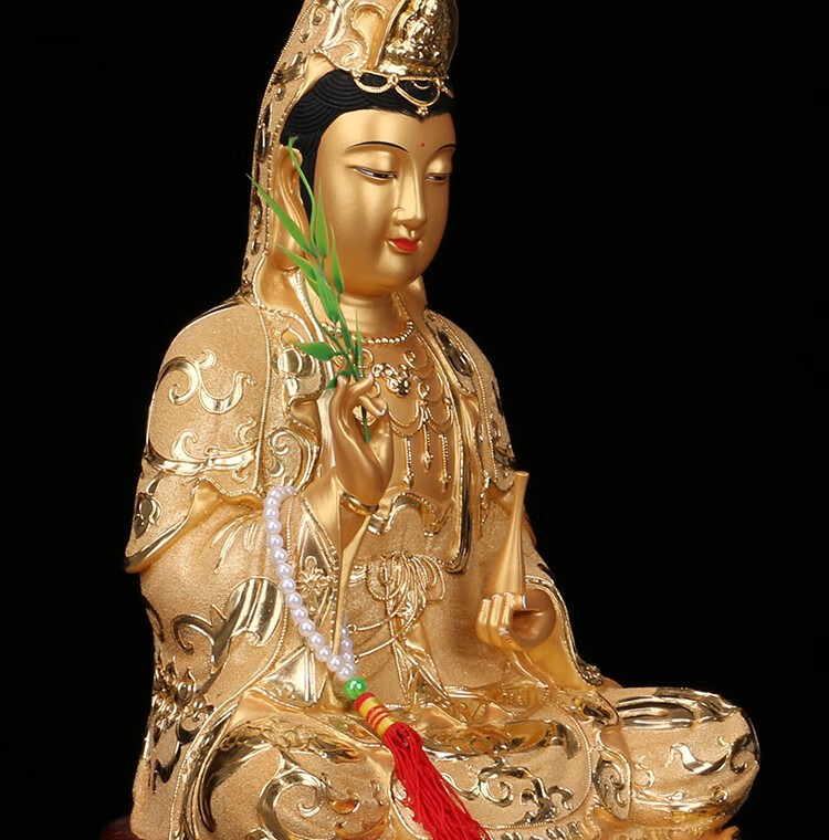 观音菩萨香樟木木雕佛像家居供奉摆件南海观世音菩萨佛像实木神像工艺