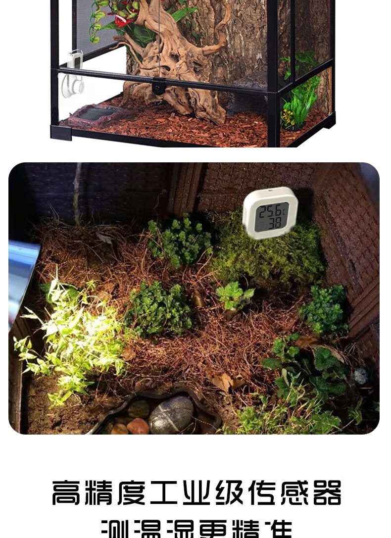 高精度温湿度计爬虫陆龟温控器加热守宫变色龙蝎子蜥蜴饲养箱用品带