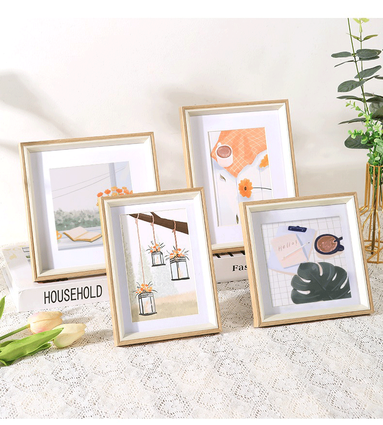 花衣裳北欧简约5寸相框67六相册框相架摆台卧室客厅8k画框照片装裱挂