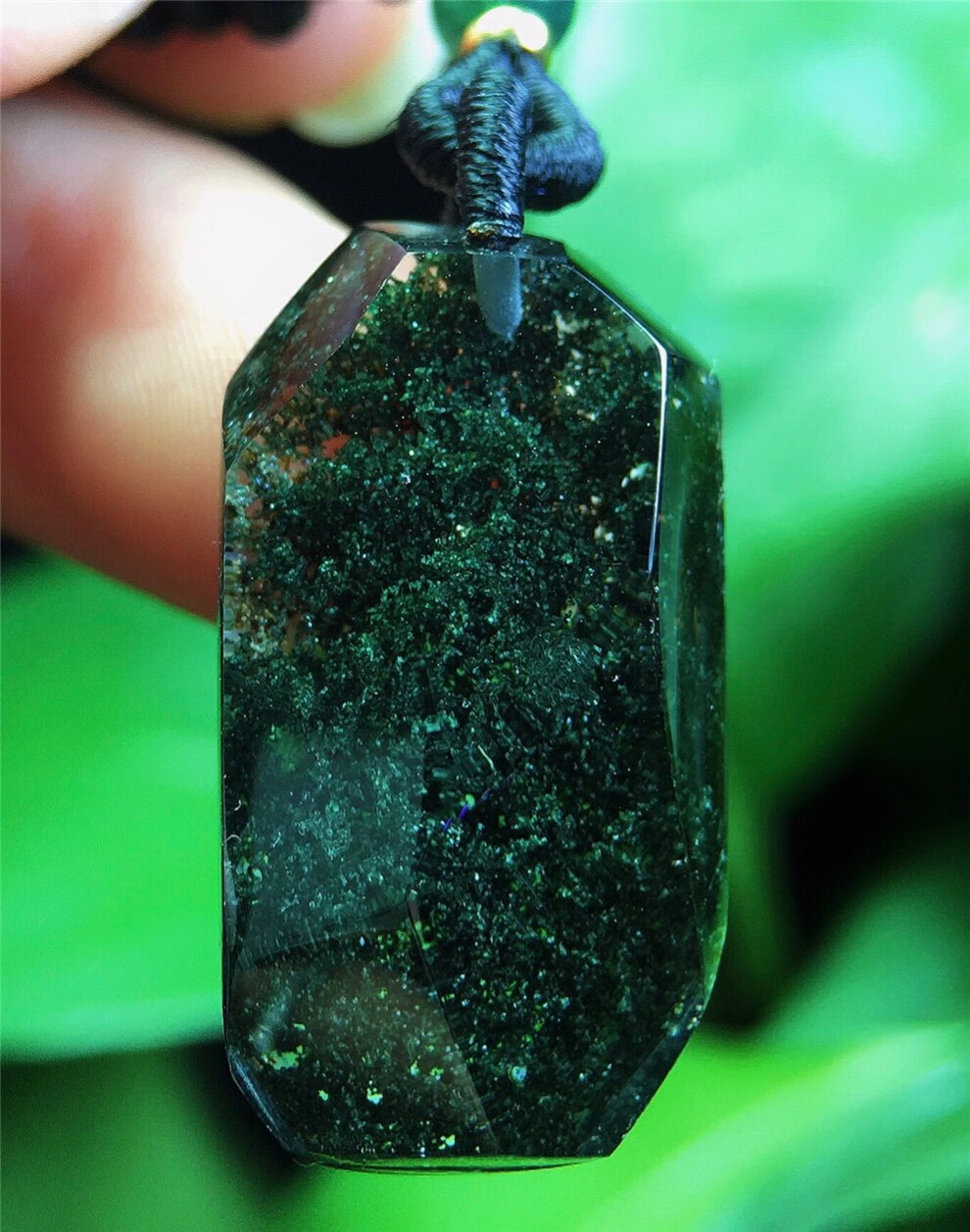 墨辰珠宝 天然绿幽灵随形吊坠 天然巴西绿幽灵吊坠 颜色绝美漂亮 独一