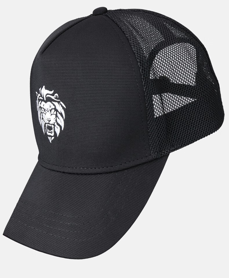 伊蒂格世品牌国潮霸气雄狮刺绣货车帽子男2022夏季新款后网透气鸭舌帽