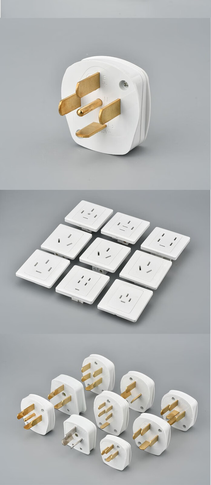 80v工业电源墙壁面板插座440v伏 rk三相五线25a电源插头(中扁)【图片