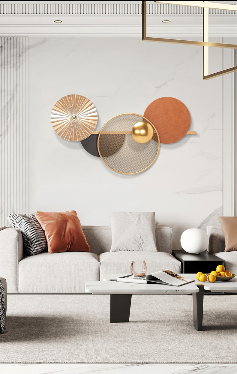 福雕家饰墙上装饰品轻奢壁饰电视背景墙装饰挂件简约客厅墙壁装饰璀璨