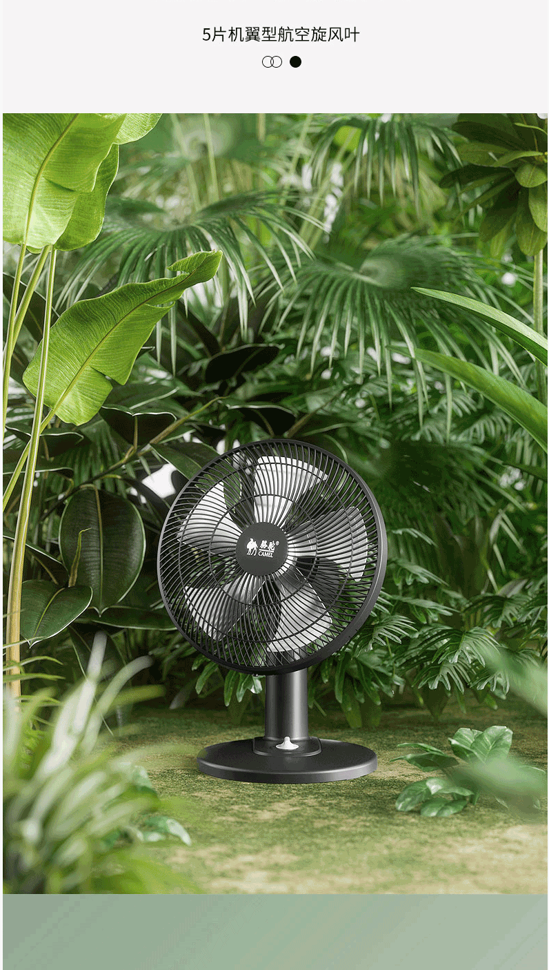 骆驼台式电风扇家用大风量客厅多功能摇头风扇学生宿舍办公室桌面床头