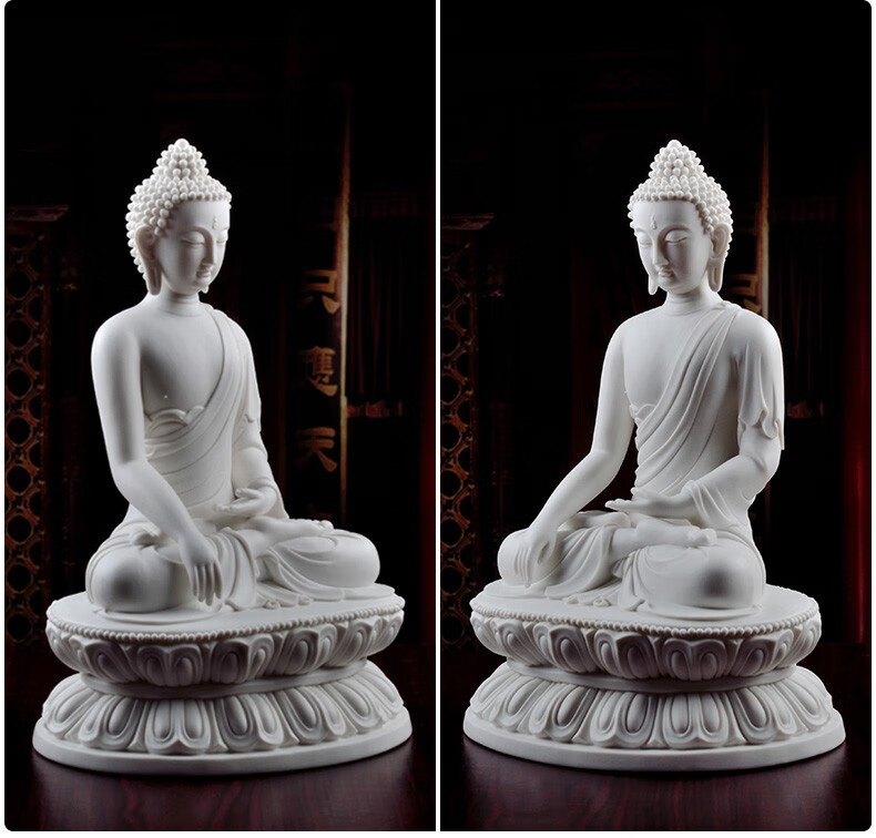 玛朵维汀 南无阿弥陀佛佛像供奉摆件 德化白瓷质家居供奉阿弥陀佛如来