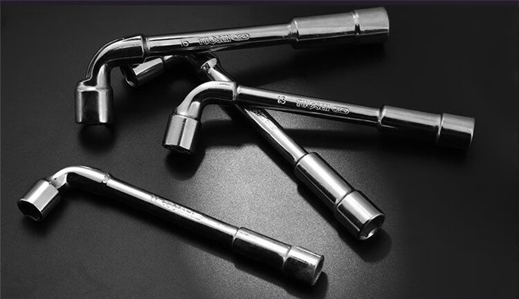 弯头套筒扳手烟斗扳手拐弯七字弯杆l扳手双头穿孔外六角汽修工具穿孔