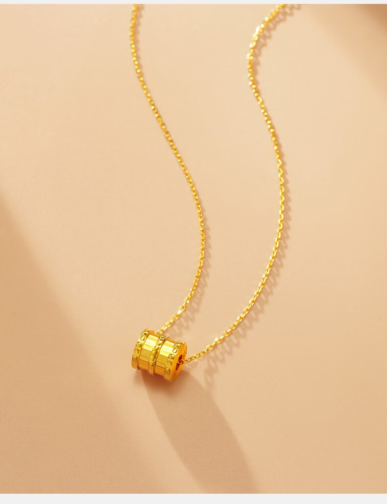 老凤凰黄金小蛮腰吊坠女足金999转运珠路路通项链挂坠锁骨套链时尚网