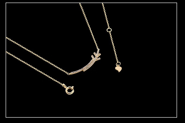 法国eternelle法式小香风轻奢项链夏季简约小众设计高级感锁骨链银色