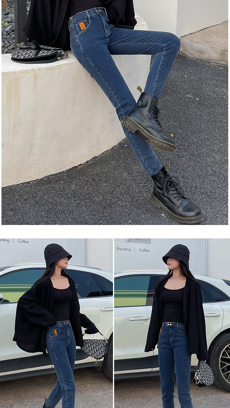 Langsha Women's High-Waist Loose Fit Spring Slimming Skinny Carrot Harem Dad Jeans Thin Denim Pants 13